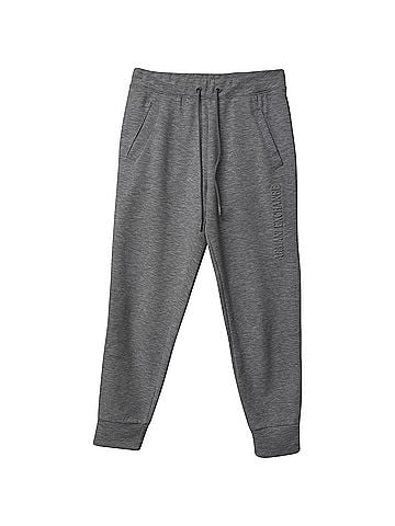 Armani Exchange Armani Exchange Debossed LogonJogger Pants in Grey Cotton (view 1)