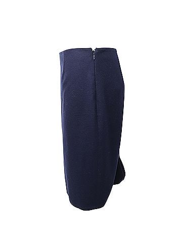 Carolina Herrera Carolina Herrera Pencil Midi Skirt in Blue Wool (view 2)