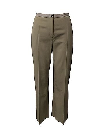 Lanvin Lanvin Grosgain Waist Trousers in Beige Wool (view 1)