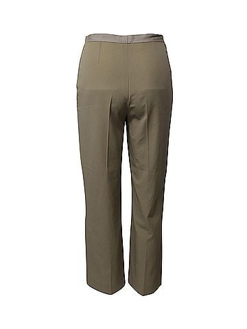 Lanvin Lanvin Grosgain Waist Trousers in Beige Wool (view 2)