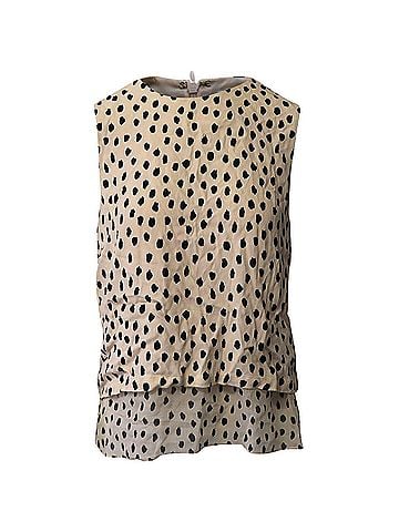 Kate Spade New York Kate Spade Dotted Sleeveless Top in Cream Viscose (view 1)