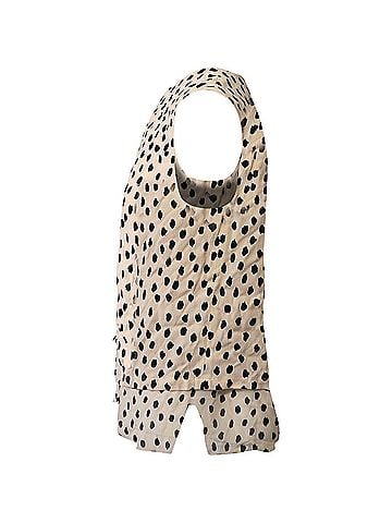 Kate Spade New York Kate Spade Dotted Sleeveless Top in Cream Viscose (view 2)