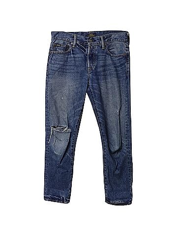 Ralph Lauren Polo Ralph Lauren Distressed Boyfriend Jeans in Blue Denim (view 1)
