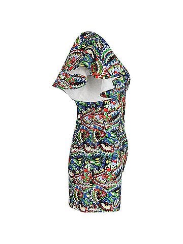 Saloni Saloni Greta One Shoulder Mini Dress In Multicolor Polyester (view 2)
