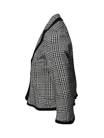 MARNI Marni Cropped Checked Jacket in Black Cotton (view 2)