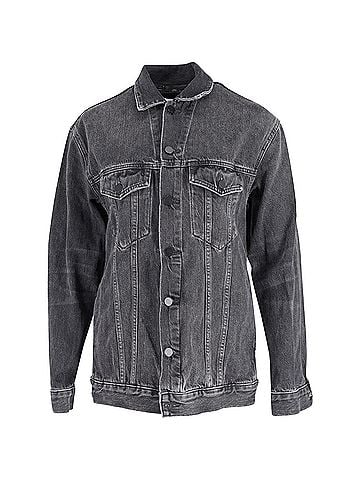 Alexander Wang Alexander Wang Oversized Daze Jacket in Black Cotton Denim  (view 1)