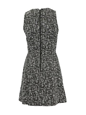 Alice + Olivia Alice + Olivia Janette Tweed Dress in Black Cotton (view 2)