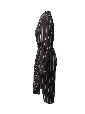 Joseph Joseph Janis Striped Robe Dress in Brown Cotton  (view 2)