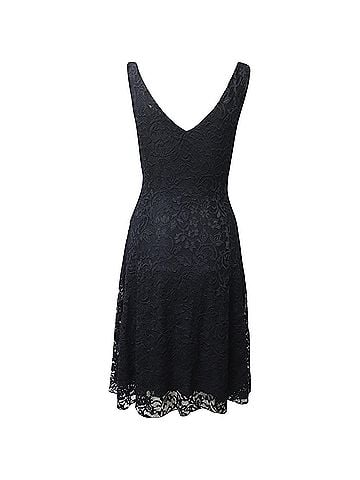 Ralph Lauren Ralph Lauren Lace A-Line Dress in Black Polyester (view 2)