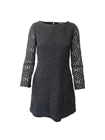 Maje Maje Cutout Lace Mini Dress in Black Cotton (view 1)