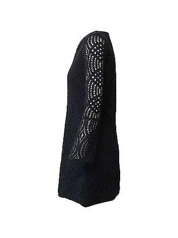 Maje Maje Cutout Lace Mini Dress in Black Cotton (view 2)