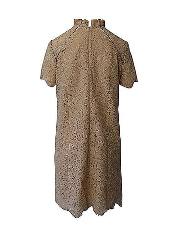 Sandro Sandro Antilope Lace Dress in Peach Polyamide (view 2)