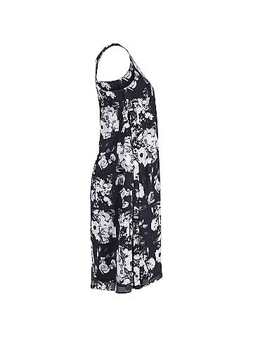 Kenzo Kenzo Floral Print Midi Dress in Black and White Silk  (view 2)