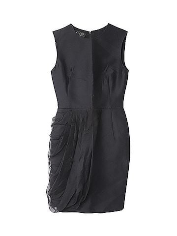 Giambattista Valli Giambattista Valli Pleated Midi Dress in Black Wool  (view 1)