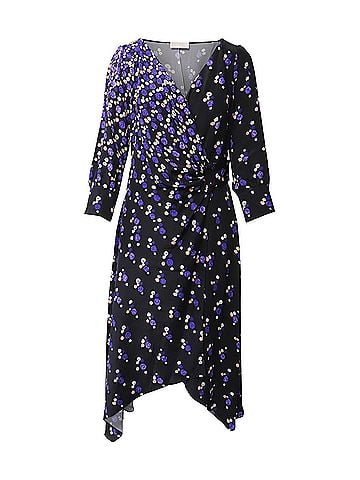 Peter Pilotto Peter Pilotto Printed Wrap Dress in Multicolor Silk  (view 1)