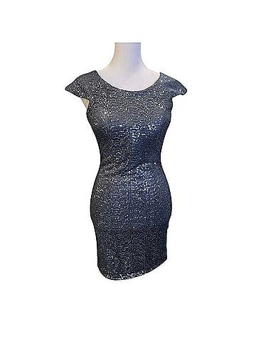 La Femme Glitter Mini Short Dress Cocktail Dress (view 1)