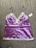 Gold Hawk 100% Silk Purple Sleeveless Top Size L - photo 3