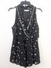 Lush 100% Polyester Stars Black White Jumpsuit Size M - photo 5