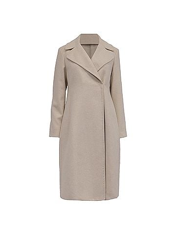 Theory  Theory Double-Breasted Coat in Beige Wool (view 1)