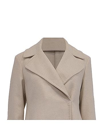 Theory  Theory Double-Breasted Coat in Beige Wool (view 2)