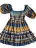 Flying Tomato 100% Polyester Aztec Or Tribal Print Blue Orange Yellow Casual Dress Size L - photo 1