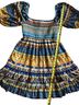 Flying Tomato 100% Polyester Aztec Or Tribal Print Blue Orange Yellow Casual Dress Size L - photo 2