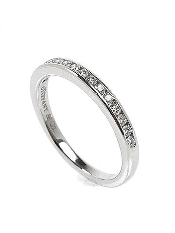 Tiffany & Co. TIFFANY&Co. Tiffany & Co. Pt950 Platinum Channel Setting Ring with Diamonds, 2.9g, Women's (view 2)