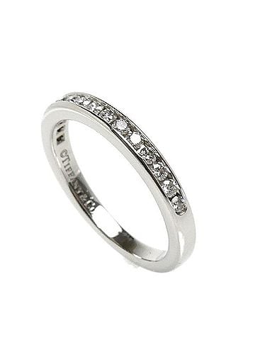 Tiffany & Co. TIFFANY&Co. Tiffany & Co. Pt950 Platinum Half Circle Channel Setting Ring with Diamonds, 4.0g, Women's (view 2)