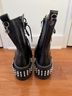 Maje 100% Calf Leather Black Boots Size 7 - photo 3