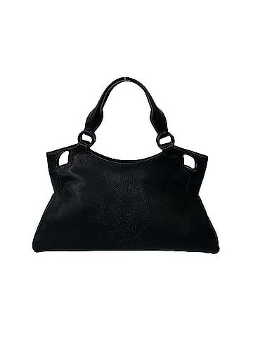 Cartier CARTIER Marcello Perforated Leather Handbag Tote Bag Mini Boston Black 24373 (view 1)