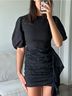 Rhode 100% Cotton Black Casual Dress Size XS - photo 7