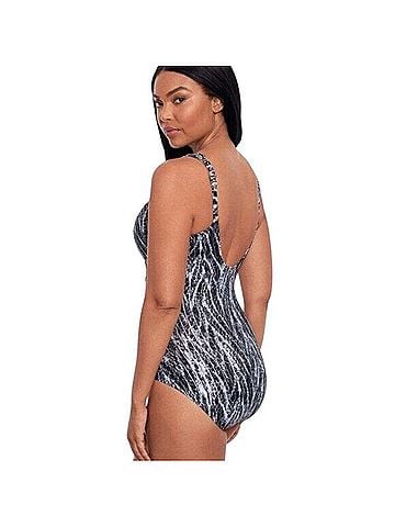 Miraclesuit Chevron Python Siren One Piece Swimsuit (view 2)