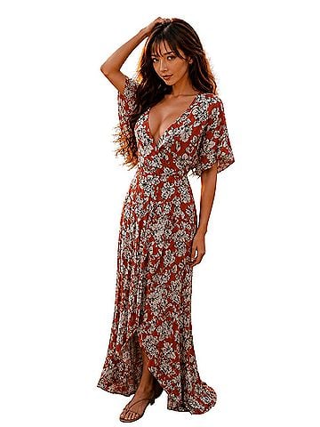 Roolee     Sunset Blooms & Desert Daydreams storybook romance maxi Casual Dress (view 1)