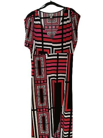 Worthington  Worthington Sleeveless Geometric Faux-Wrap Maxi Dress Casual Dress (view 1)