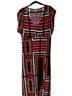 Worthington Graphic Red Casual Dress Size L - photo 1