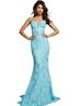 Jovani 100% Polyester Blue Cocktail Dress Size 8 - photo 1