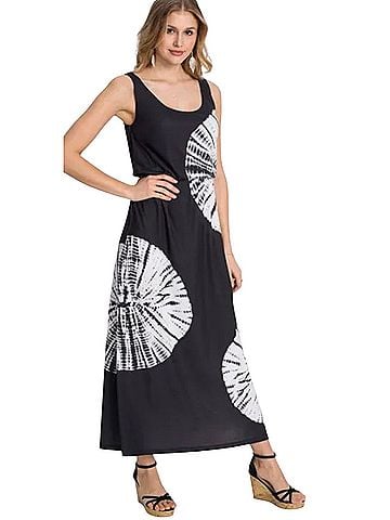 INC International Concepts Tie Dye Maxi Dress Casual Dress (view 1)