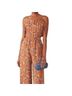 Elliatt 100% Polyester Floral Tan White Jumpsuit Size L - photo 4