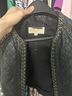 MICHAEL Michael Kors 100% Leather 100% Cotton Black Leather Jacket Size 2 - photo 3