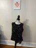 Ann Taylor Print Black White Sleeveless Blouse Size M - photo 3