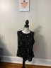 Ann Taylor Print Black White Sleeveless Blouse Size M - photo 5
