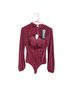 Lulus 95% Polyester 5% Spandex 100% Polyester Stripes Burgundy Bodysuit Size S - photo 1
