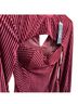 Lulus 95% Polyester 5% Spandex 100% Polyester Stripes Burgundy Bodysuit Size S - photo 7