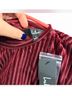 Lulus 95% Polyester 5% Spandex 100% Polyester Stripes Burgundy Bodysuit Size S - photo 3