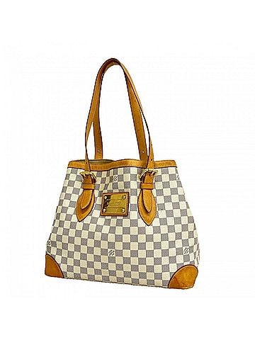 Louis Vuitton Louis Vuitton Damier Azur Hampstead MM Tote Bag N51206 White (Women's) (view 1)