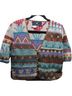 Peruvian Connection 100% Pima Cotton Aztec Or Tribal Print Multi Color Cardigan Size L - photo 1