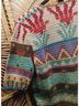 Peruvian Connection 100% Pima Cotton Aztec Or Tribal Print Multi Color Cardigan Size L - photo 10