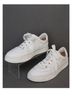 AGL 100% Leather Solid White Sneakers Size 8 1/2 - photo 4