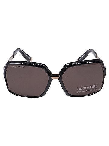Dsquared2  Dsquared2 DQ0044 Oversized Sunglasses in Black Acetate (view 1)