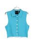 Michael Simon Blue Sleeveless Top Size S - photo 1